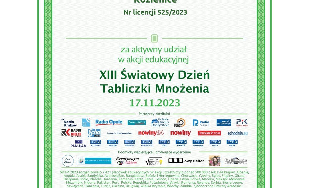 Mnożyliśmy…